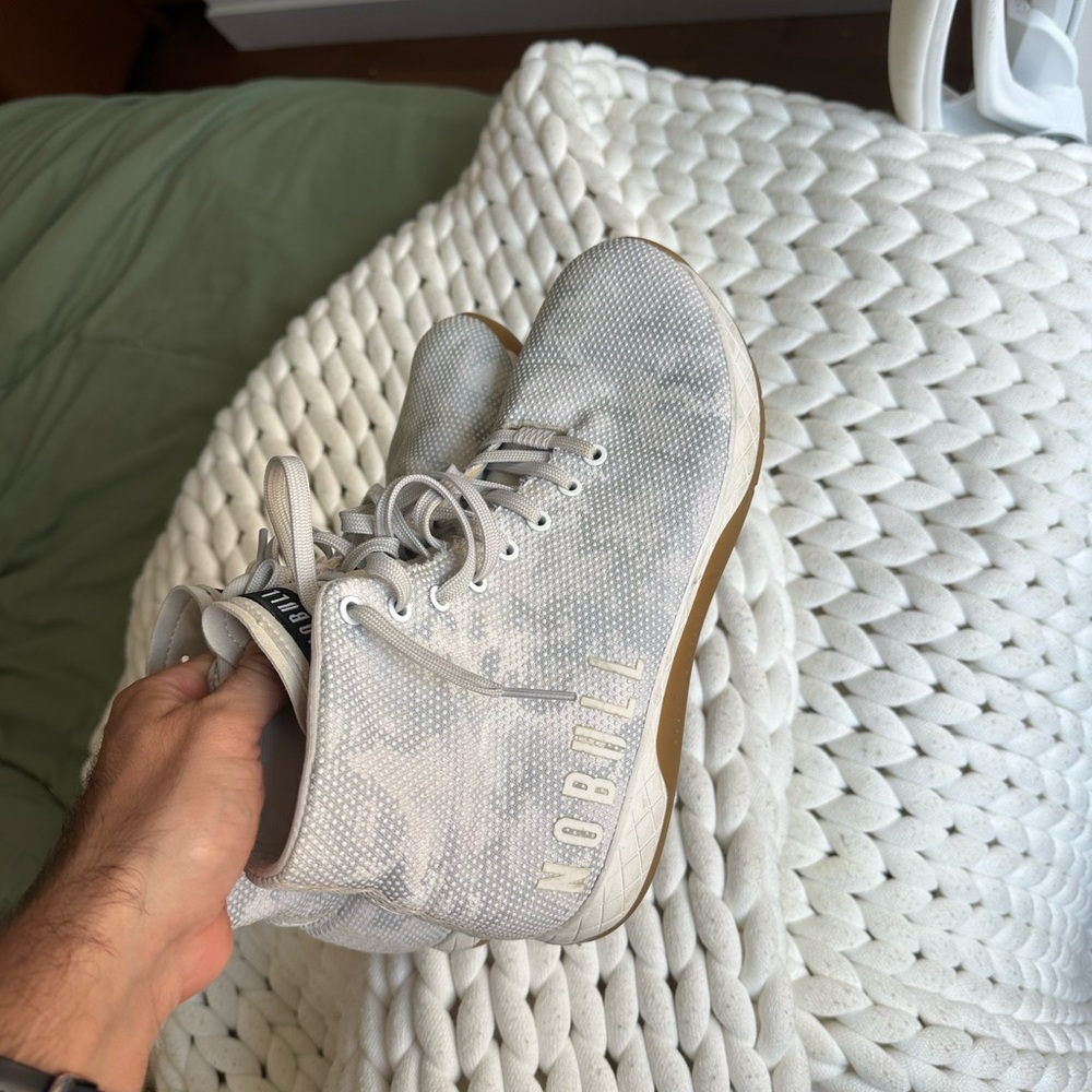 NOBULL Gray Athletic Shoes High-Tops with Textured Design